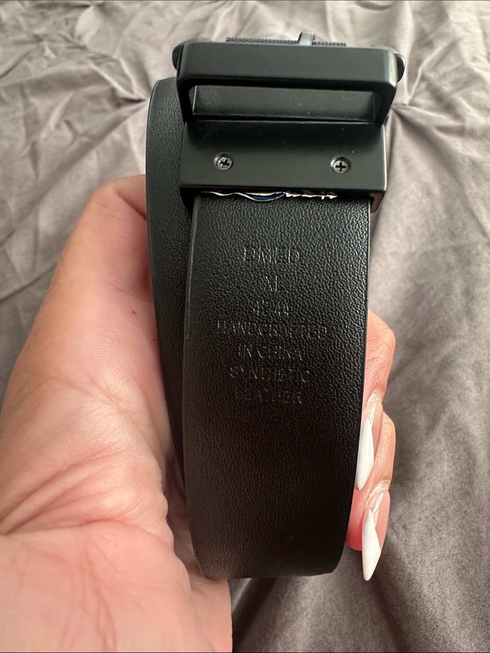 Kenneth Cole Reaction Black Men’s Leather Reversible Belt - Picture 3 of 6